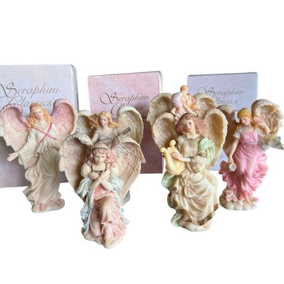 Vintage 90's Lot of 6 NEW Seraphim Classics Angels by Roman in Box - Picture 1 of 10